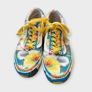 Vans OG Old Skool LX x Kenzo Yellow Floral Low Top Sneaker 6.5 Men/8.0 W